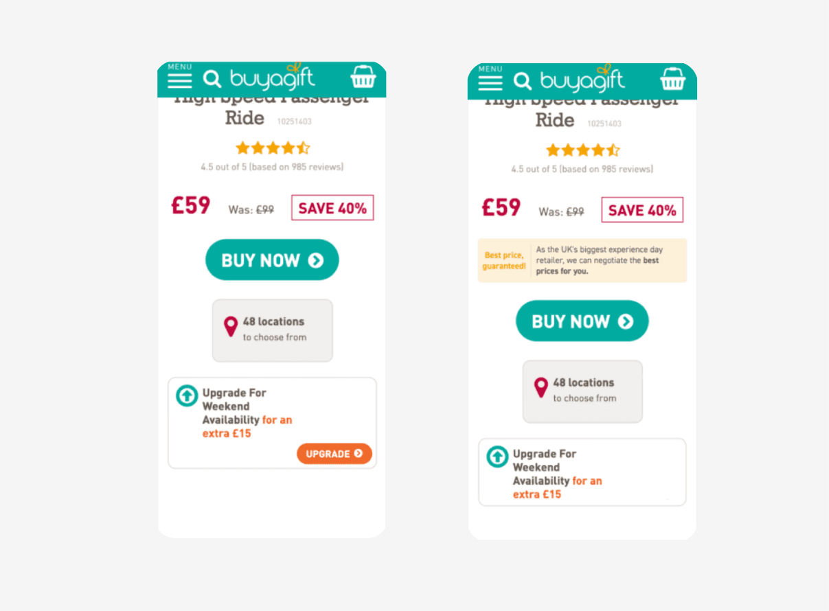 Buyagift's Best Price Promise