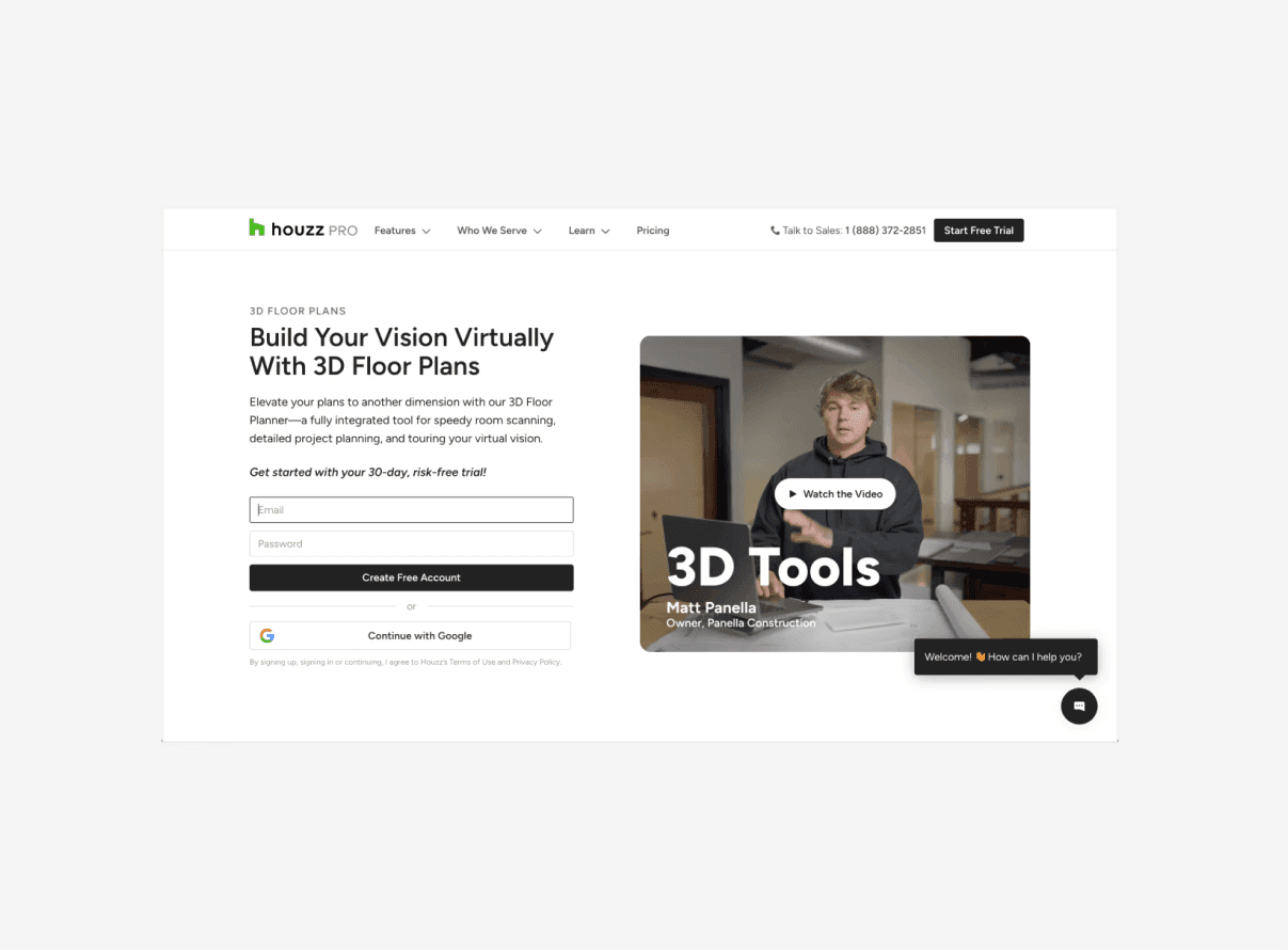 Focused Landing Pages Boost Free Trials