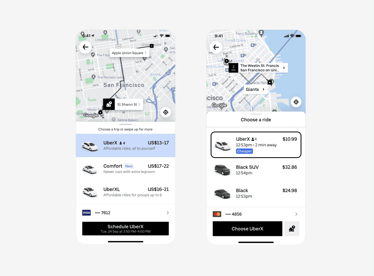 Uber's pricing increased booked rides
